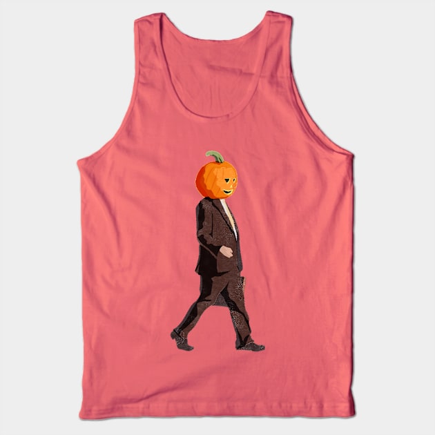 Dwight Schrute with a Pumpkin Head Tank Top by StrayArte